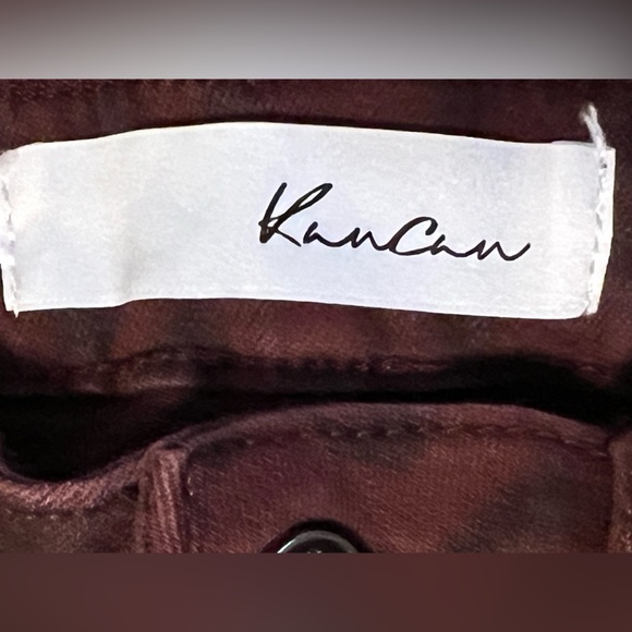 KanCan Victoria Mid-Rise Button Fly Jeans | Burgundy | Size 7 / 27 - Picture 10 of 16